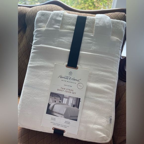 Hearth & Hand Bedding Hearth Hand With Magnolia King Size Thin Stripe Duvet Cover Set Poshmark